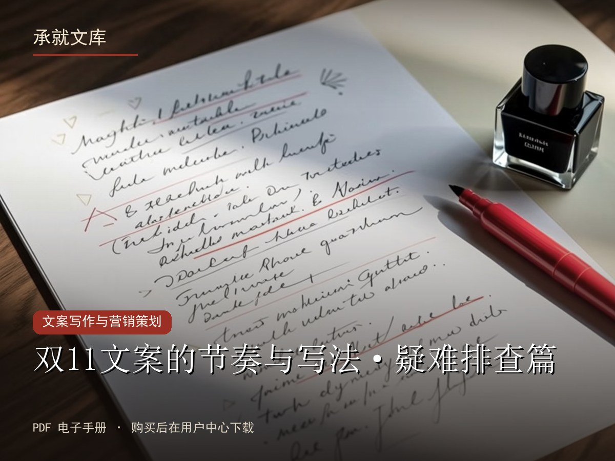 双11文案的节奏与写法·疑难排查篇