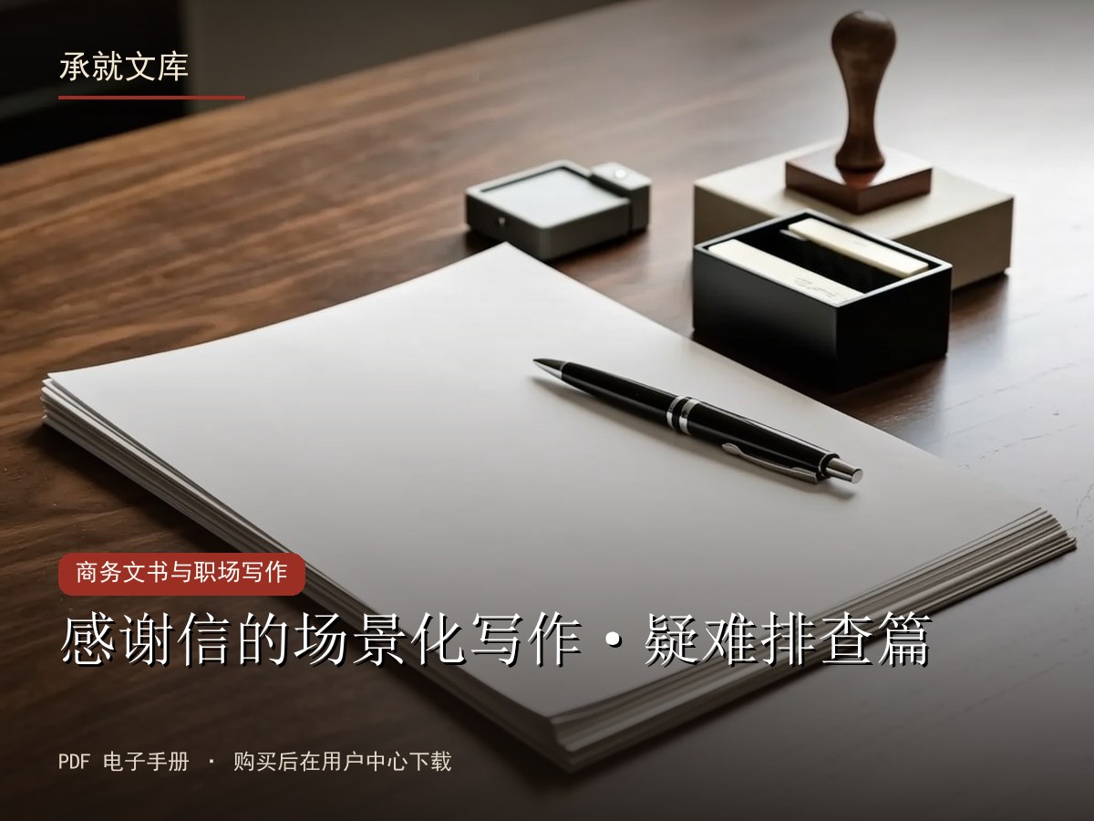 感谢信的场景化写作·疑难排查篇