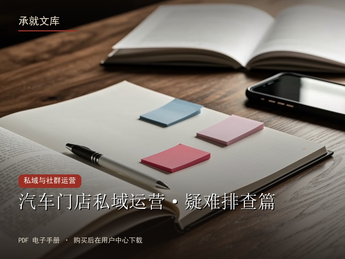 汽车门店私域运营·疑难排查篇