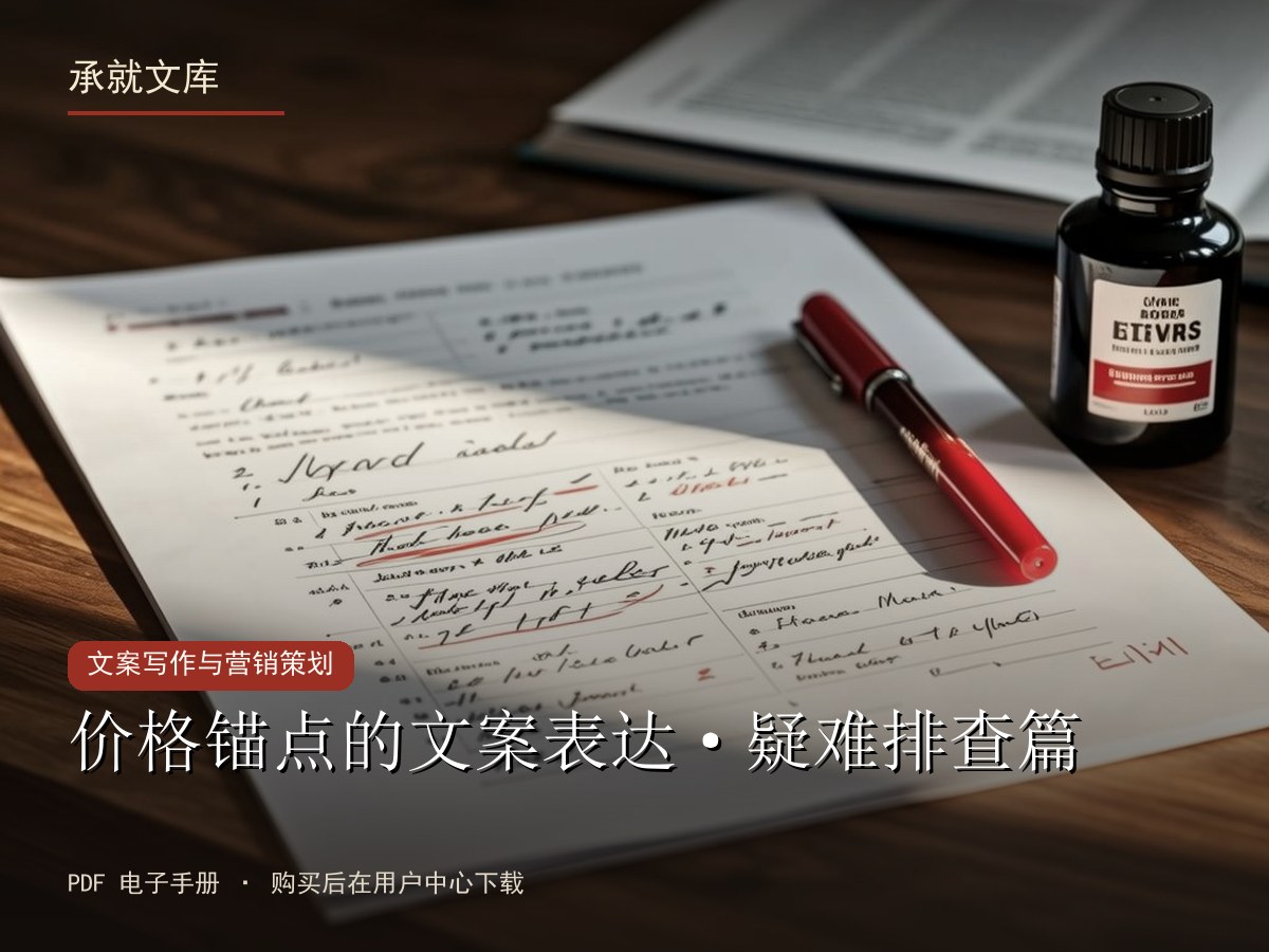 价格锚点的文案表达·疑难排查篇