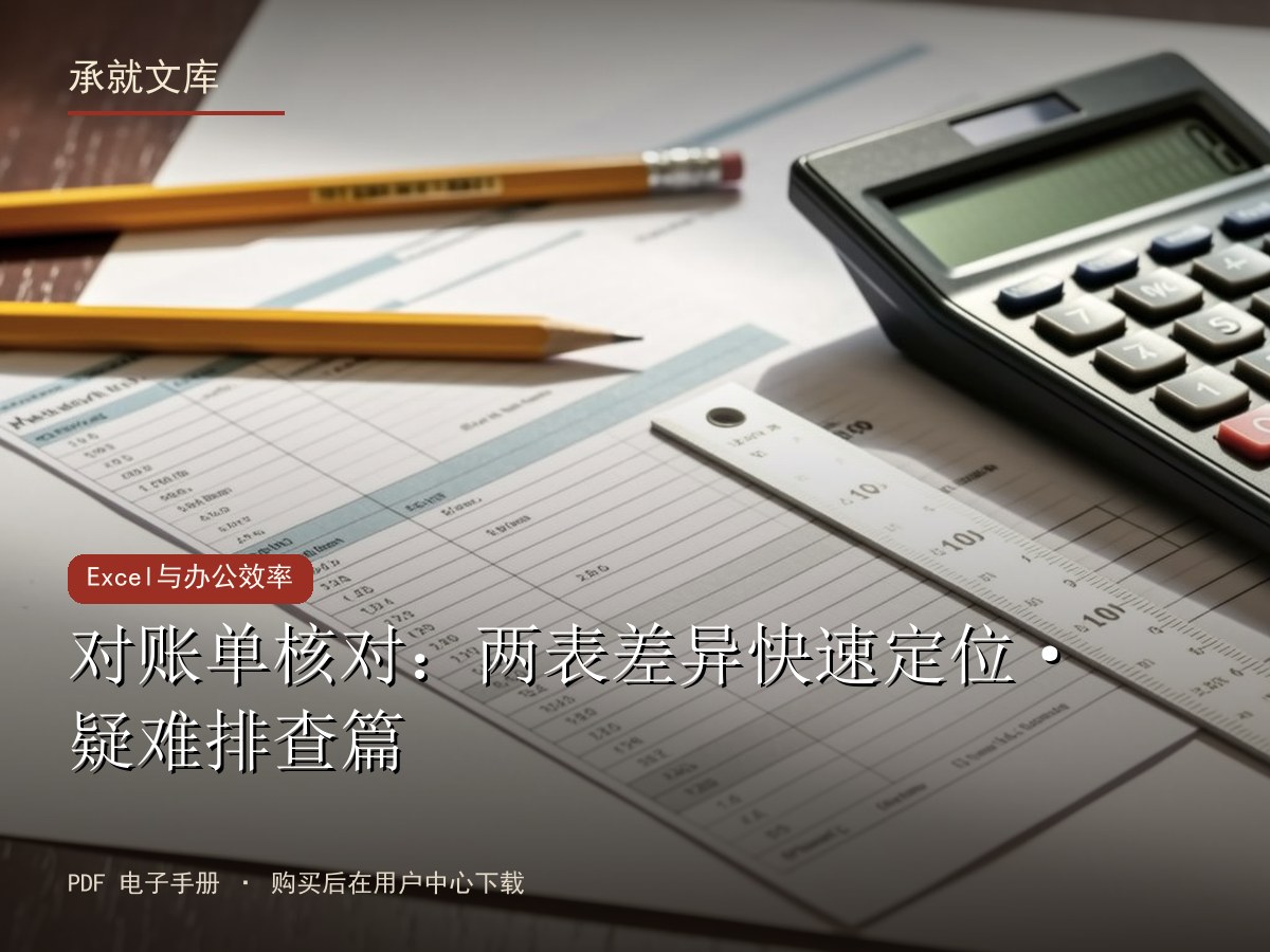对账单核对：两表差异快速定位·疑难排查篇