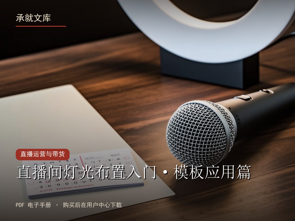 直播间灯光布置入门·模板应用篇