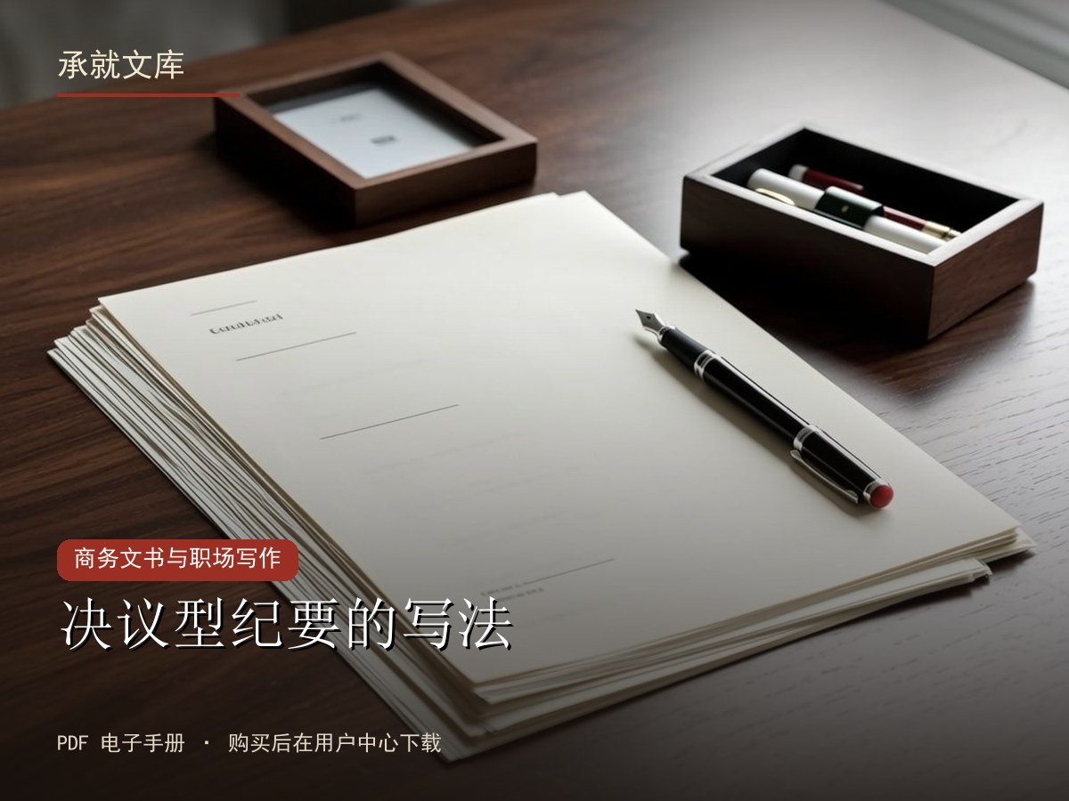 决议型纪要的写法