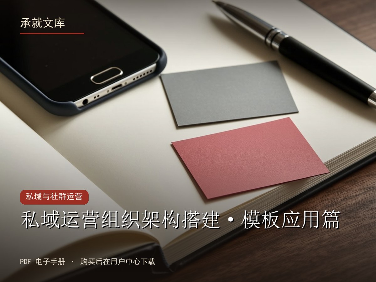 私域运营组织架构搭建·模板应用篇
