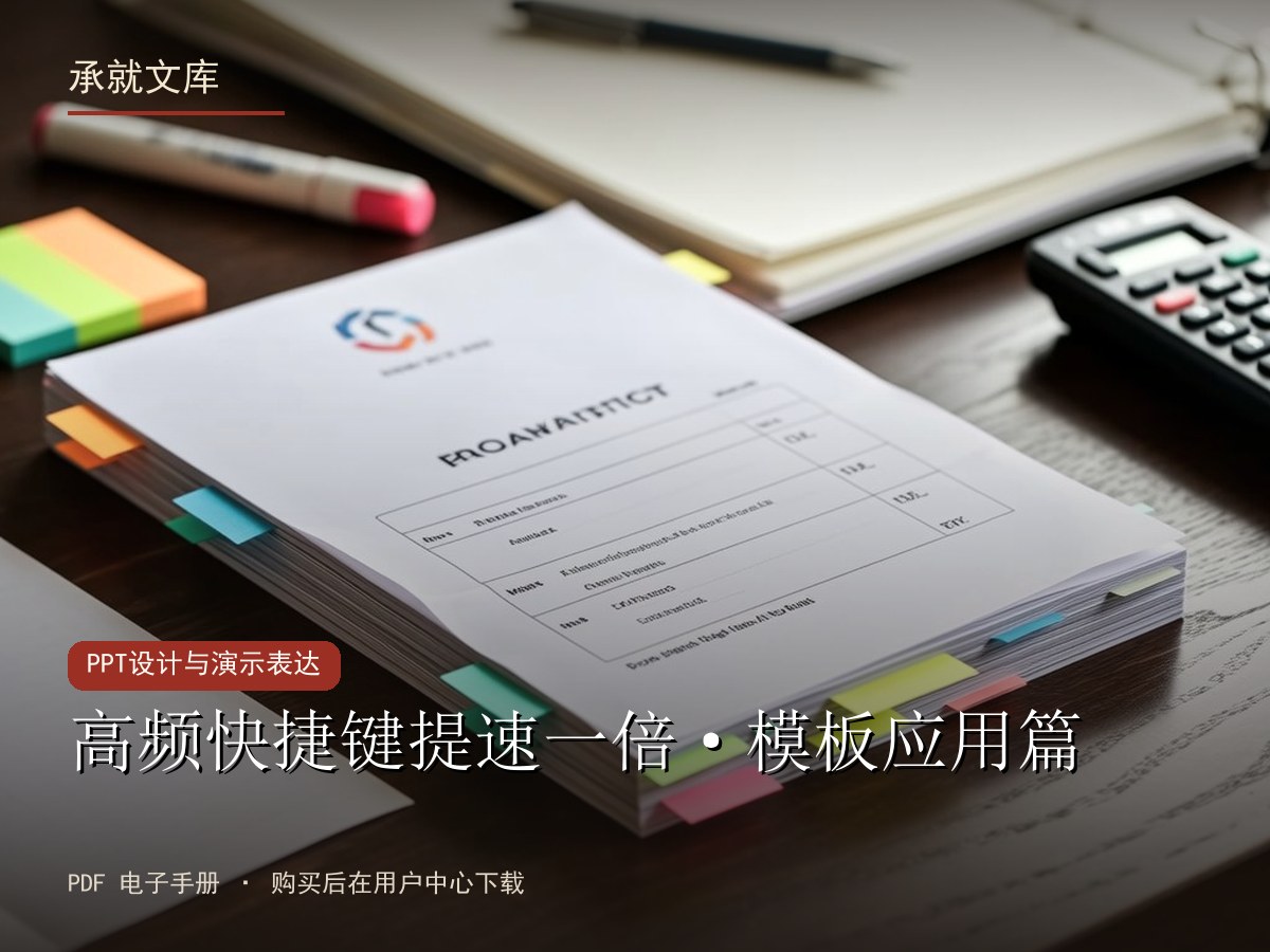 高频快捷键提速一倍·模板应用篇