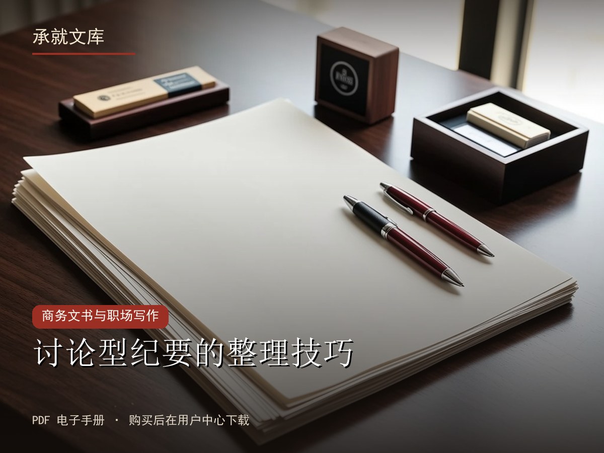 讨论型纪要的整理技巧
