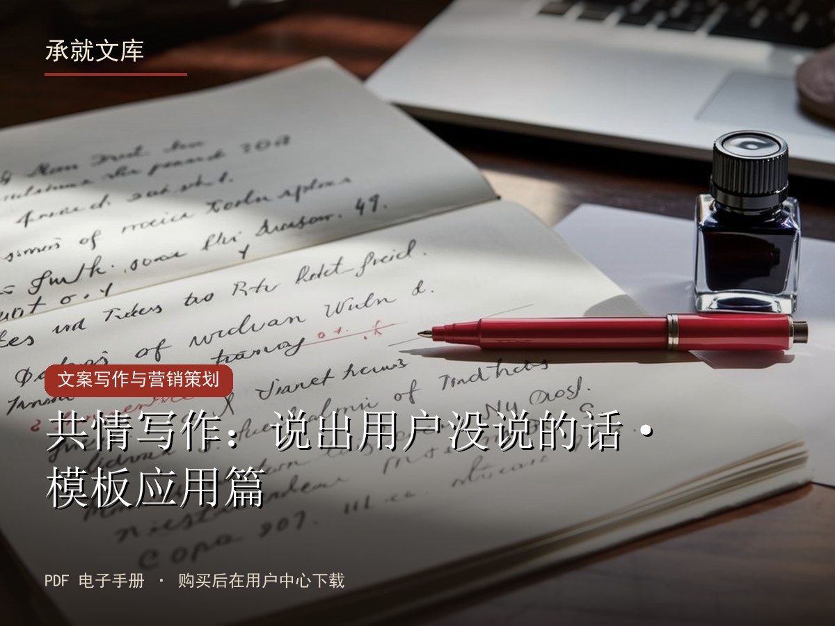 共情写作：说出用户没说的话·模板应用篇