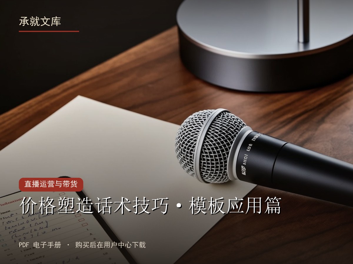 价格塑造话术技巧·模板应用篇