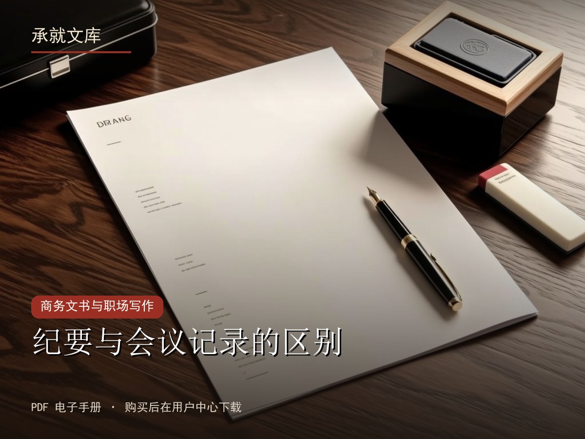 纪要与会议记录的区别