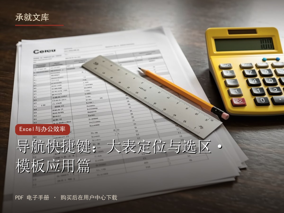 导航快捷键：大表定位与选区·模板应用篇