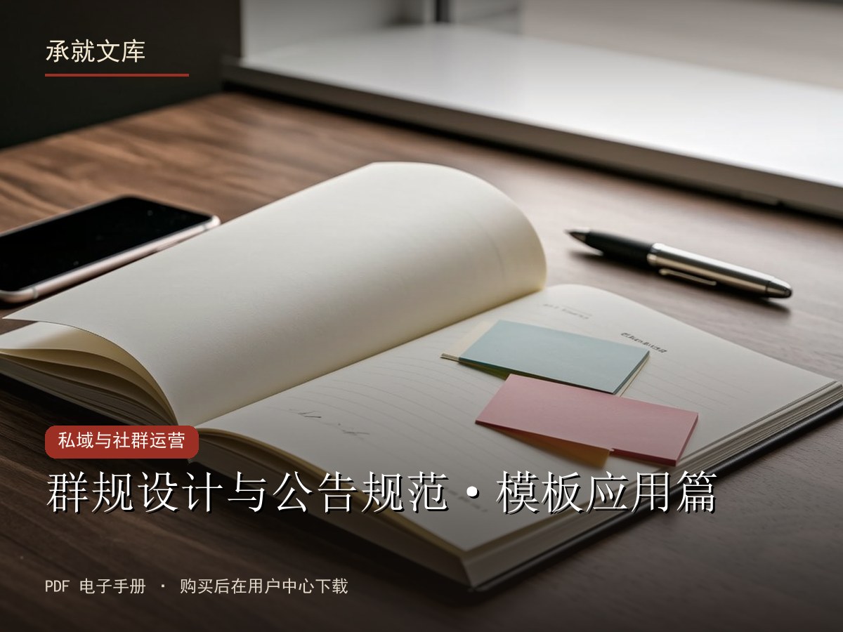 群规设计与公告规范·模板应用篇