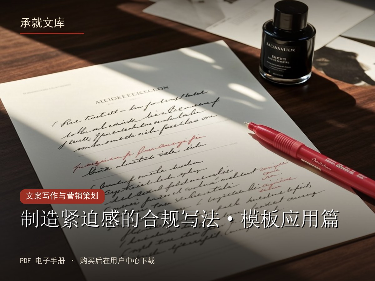 制造紧迫感的合规写法·模板应用篇
