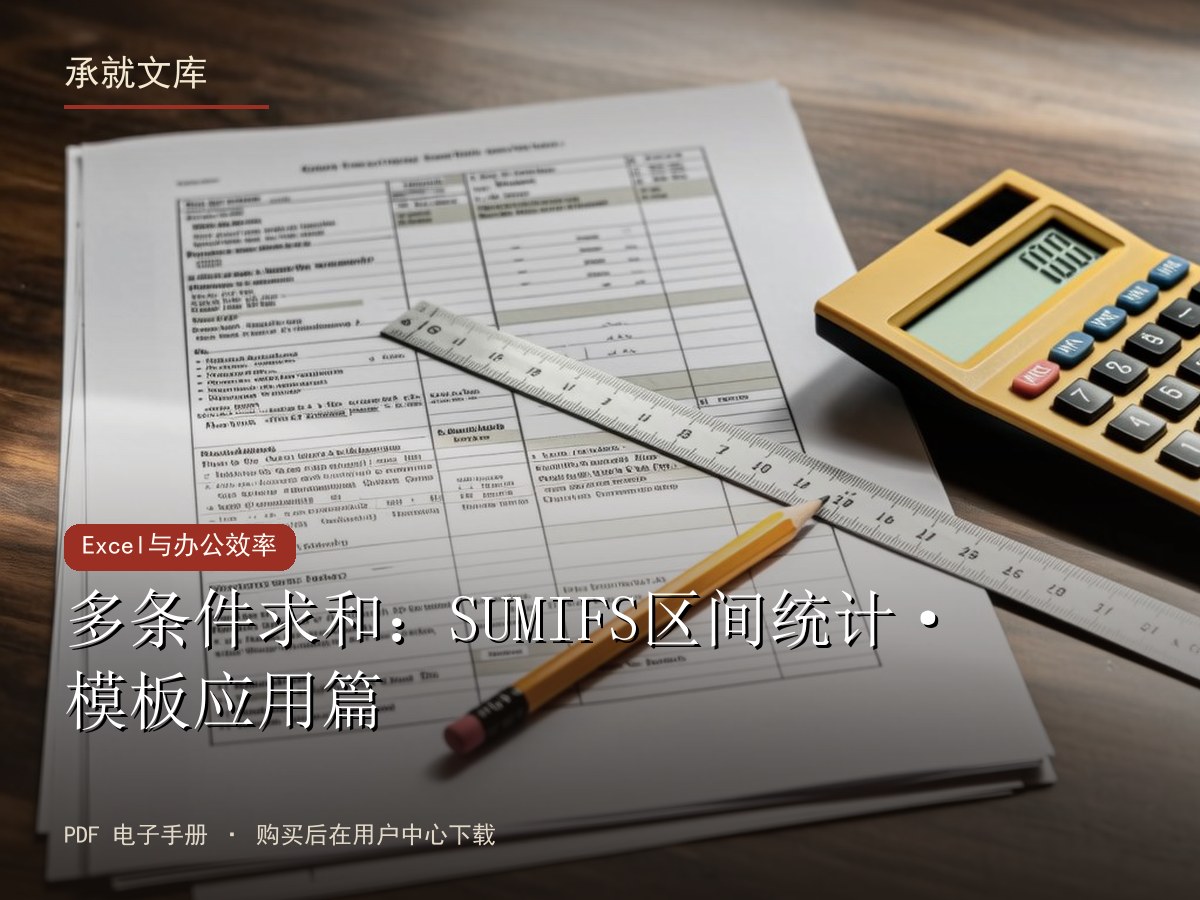 多条件求和：SUMIFS区间统计·模板应用篇
