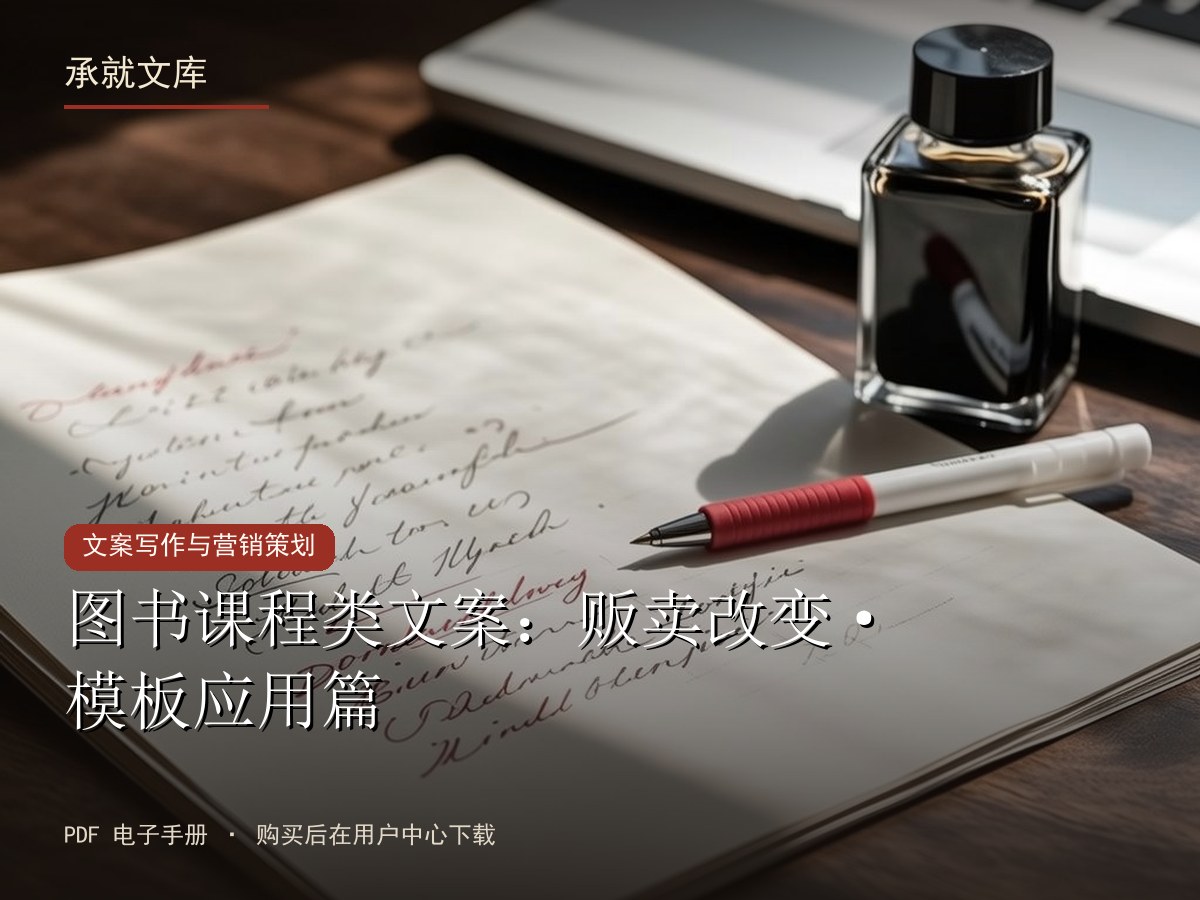 图书课程类文案：贩卖改变·模板应用篇