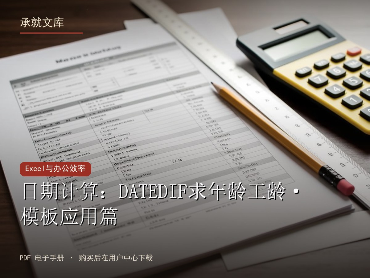 日期计算：DATEDIF求年龄工龄·模板应用篇