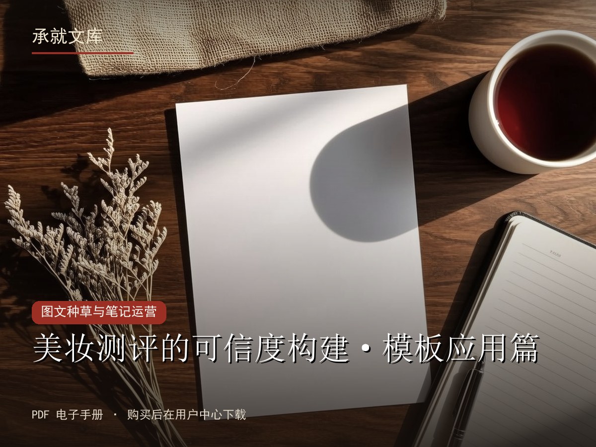 美妆测评的可信度构建·模板应用篇