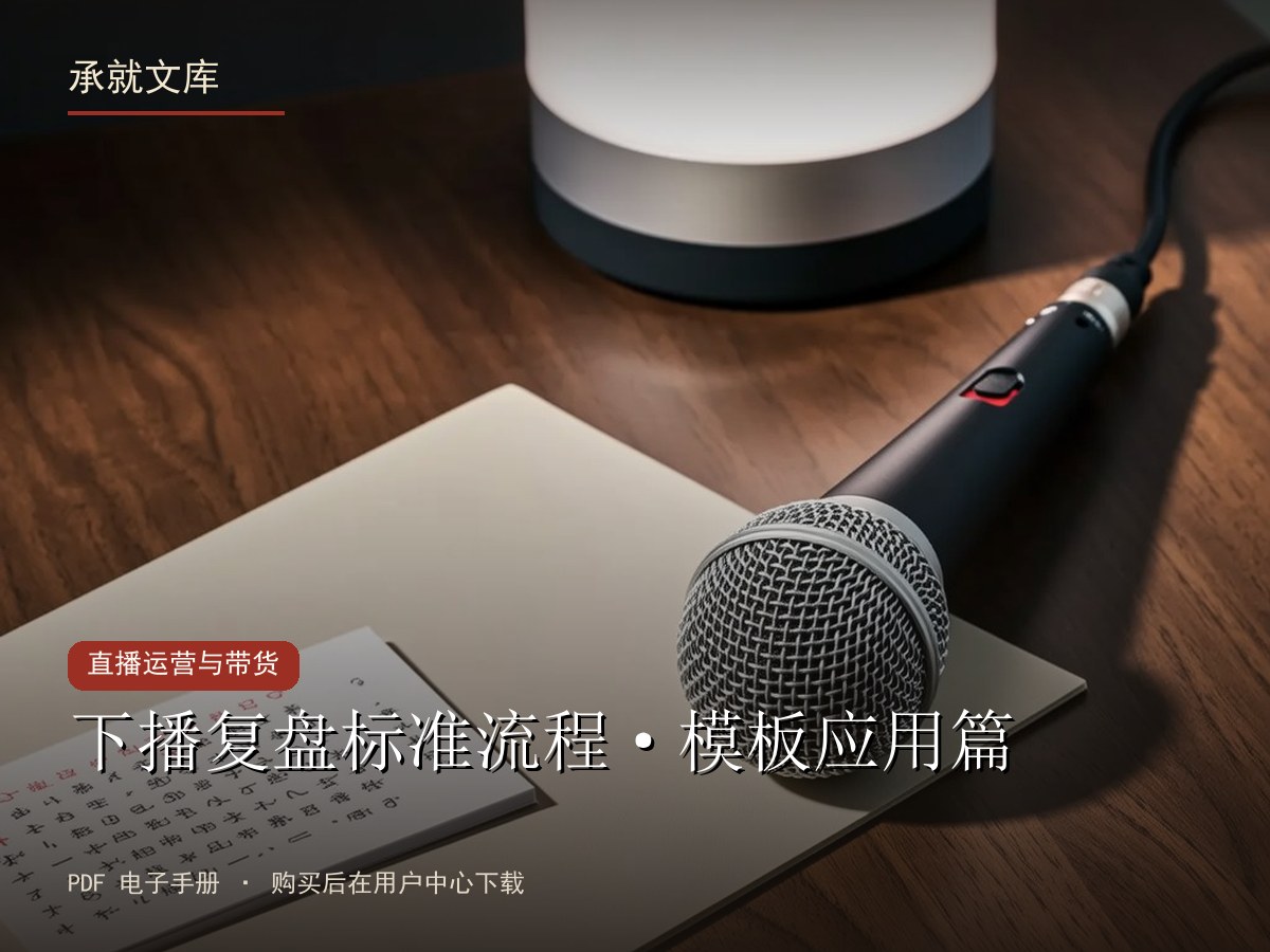 下播复盘标准流程·模板应用篇