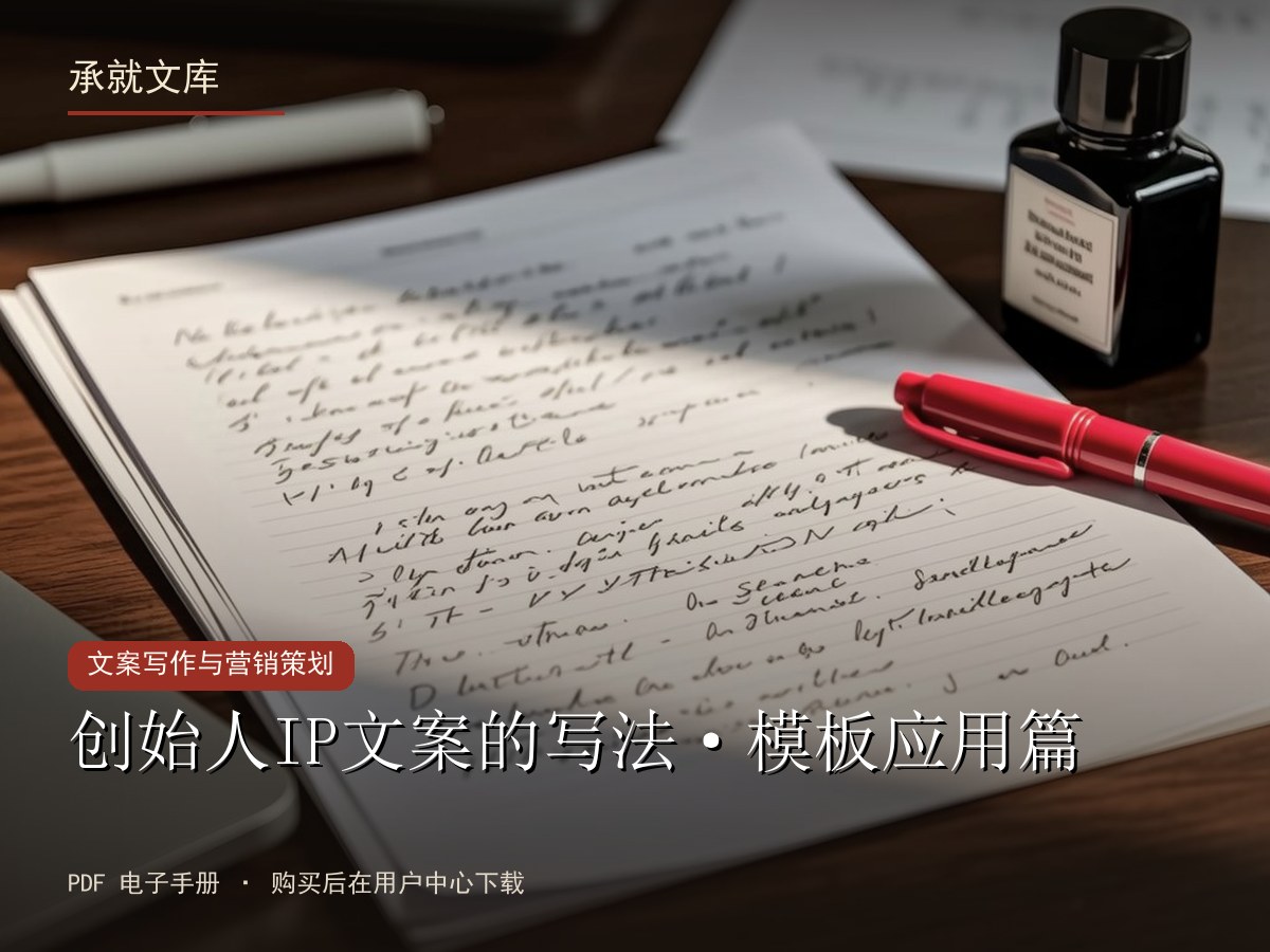 创始人IP文案的写法·模板应用篇