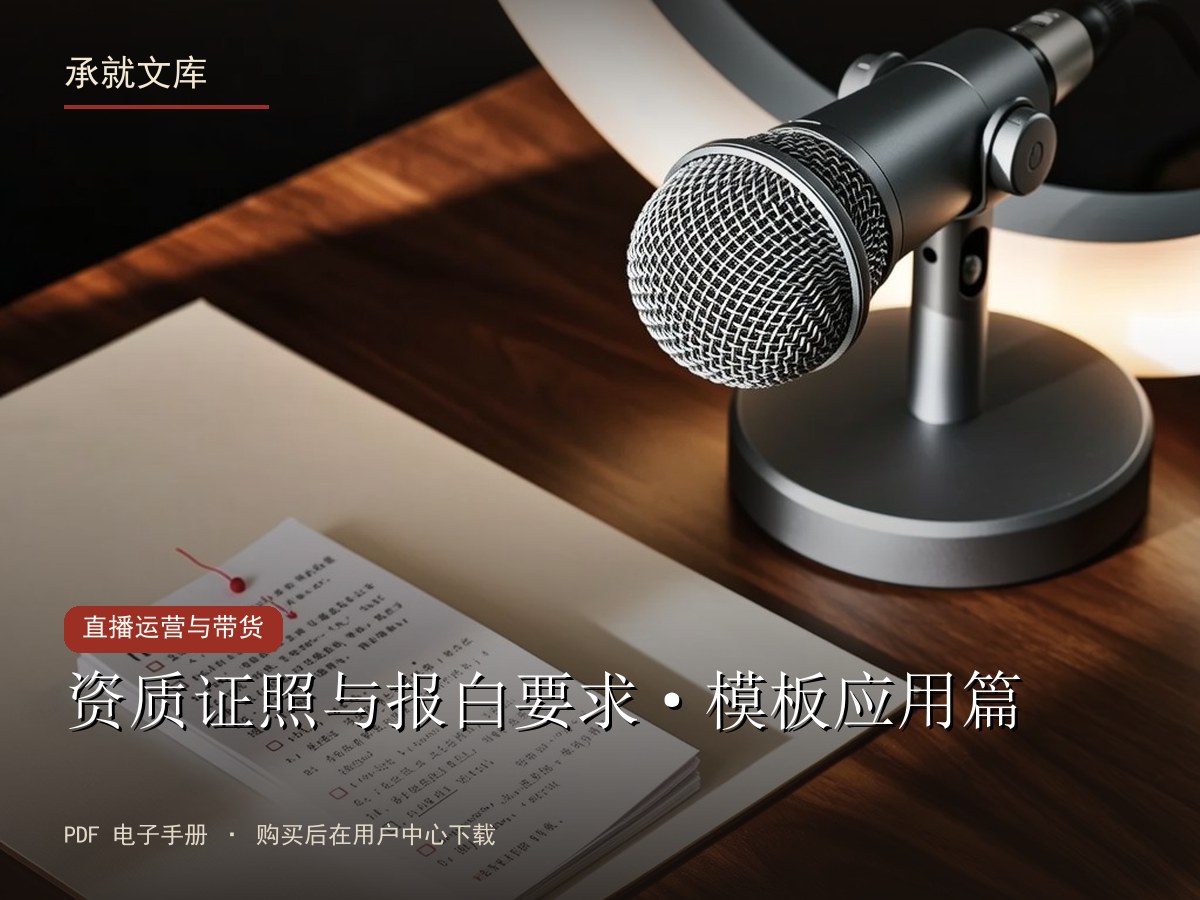 资质证照与报白要求·模板应用篇