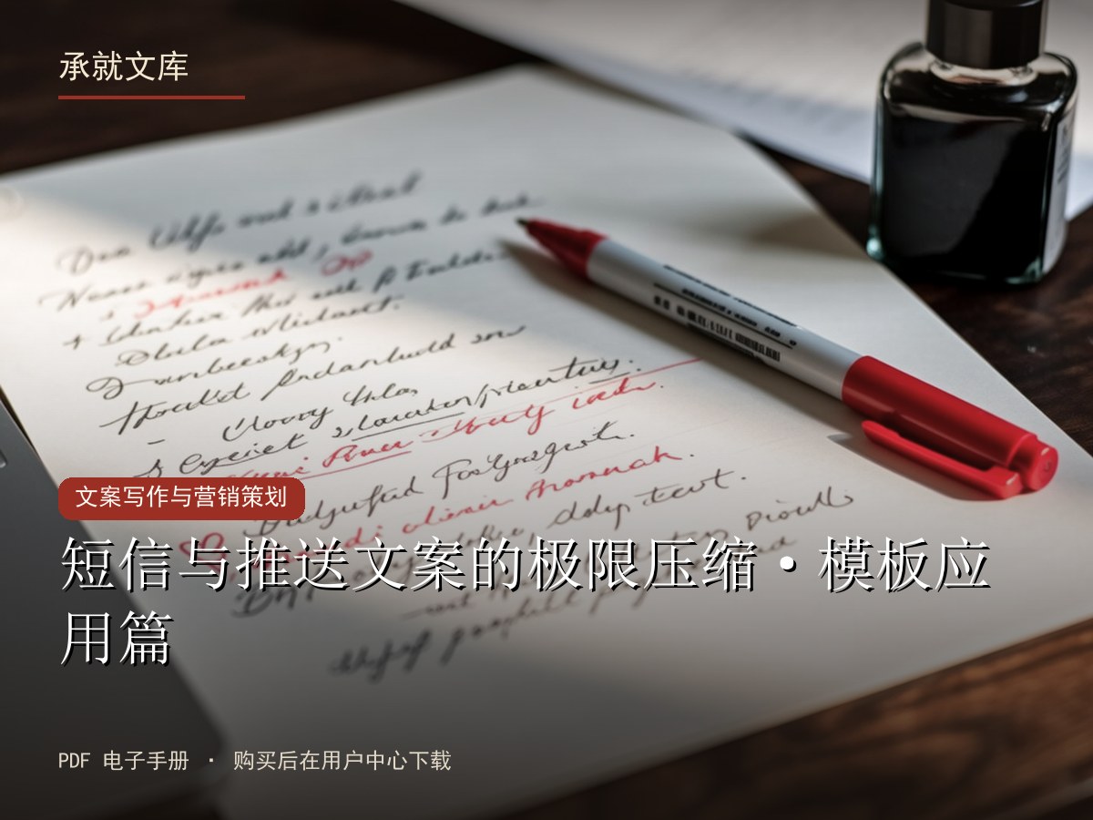 短信与推送文案的极限压缩·模板应用篇