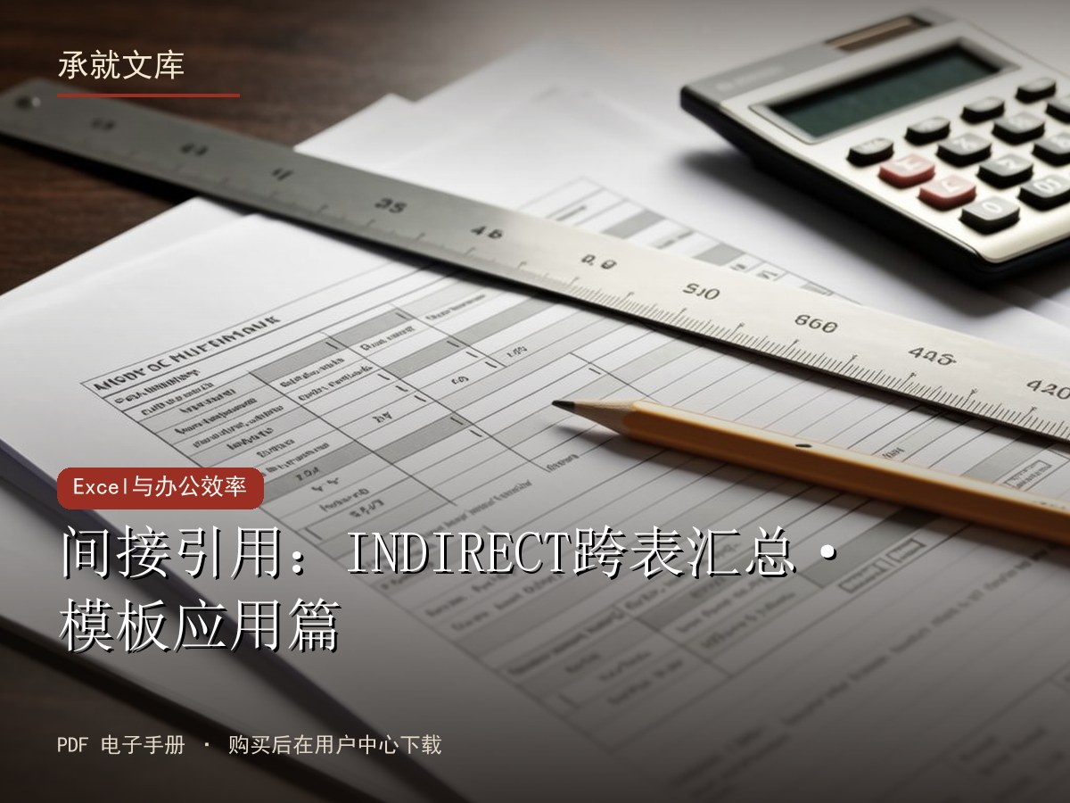 间接引用：INDIRECT跨表汇总·模板应用篇