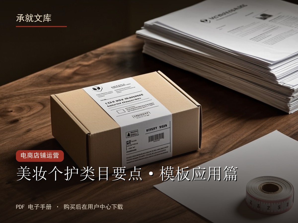 美妆个护类目要点·模板应用篇