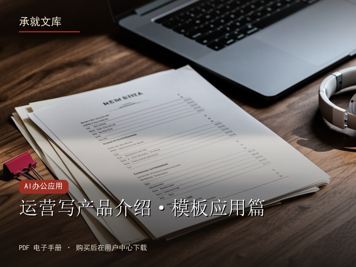运营写产品介绍·模板应用篇