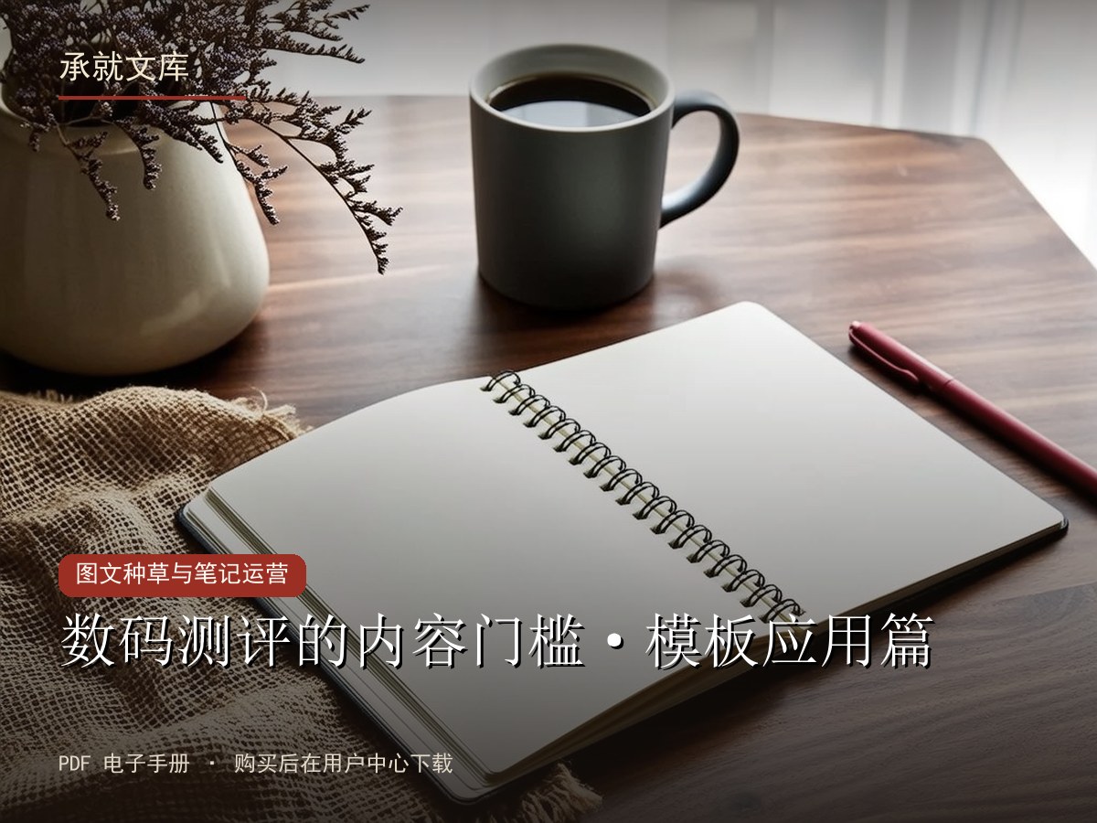 数码测评的内容门槛·模板应用篇