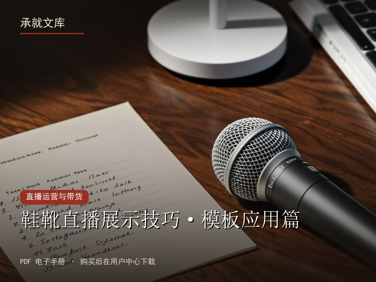 鞋靴直播展示技巧·模板应用篇
