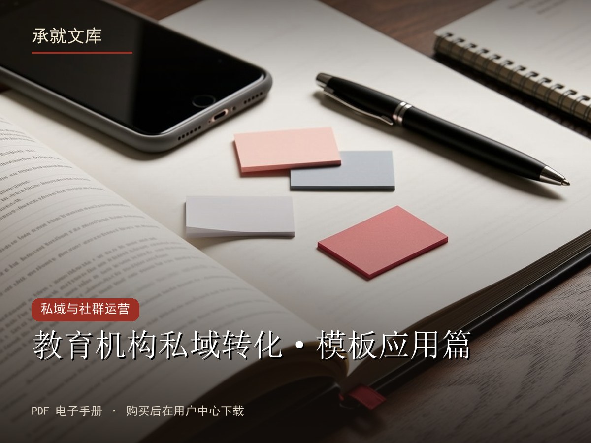教育机构私域转化·模板应用篇