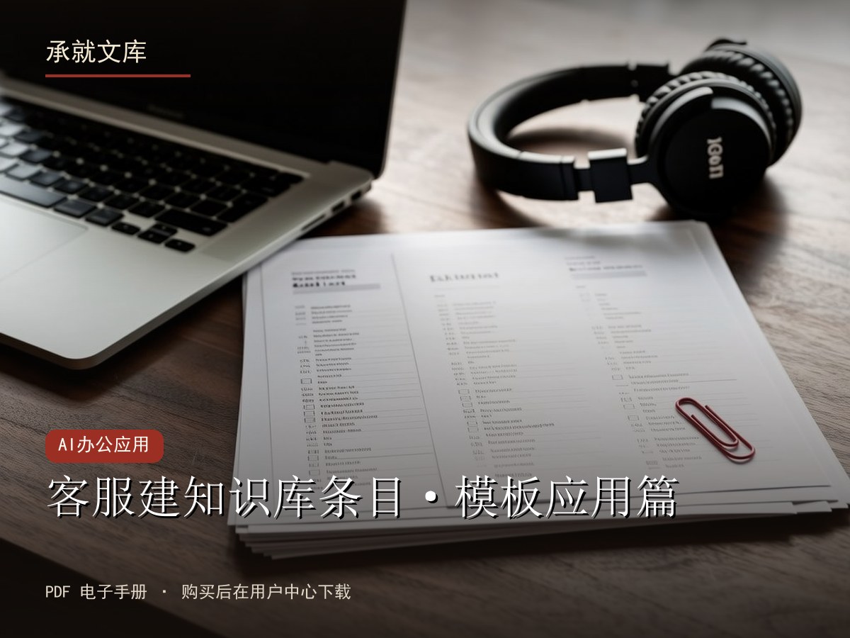客服建知识库条目·模板应用篇
