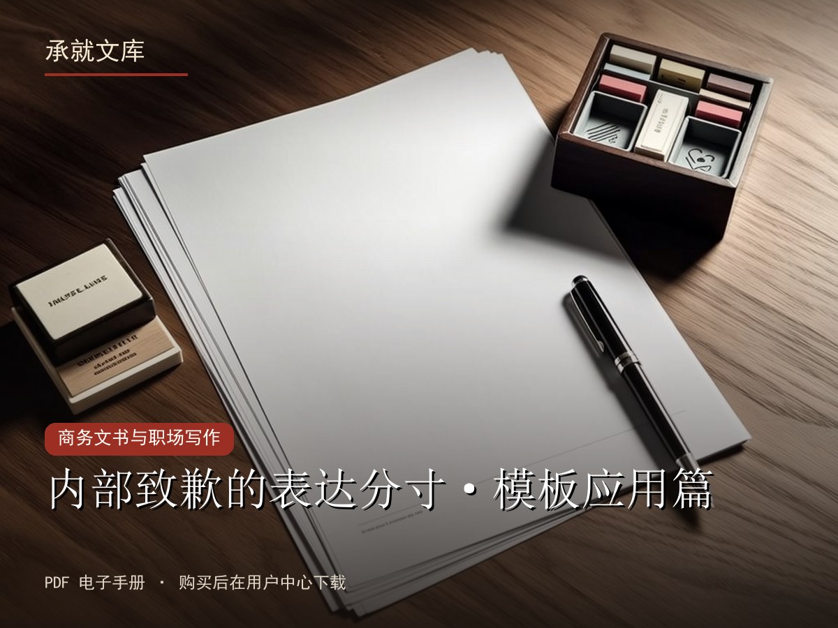 内部致歉的表达分寸·模板应用篇
