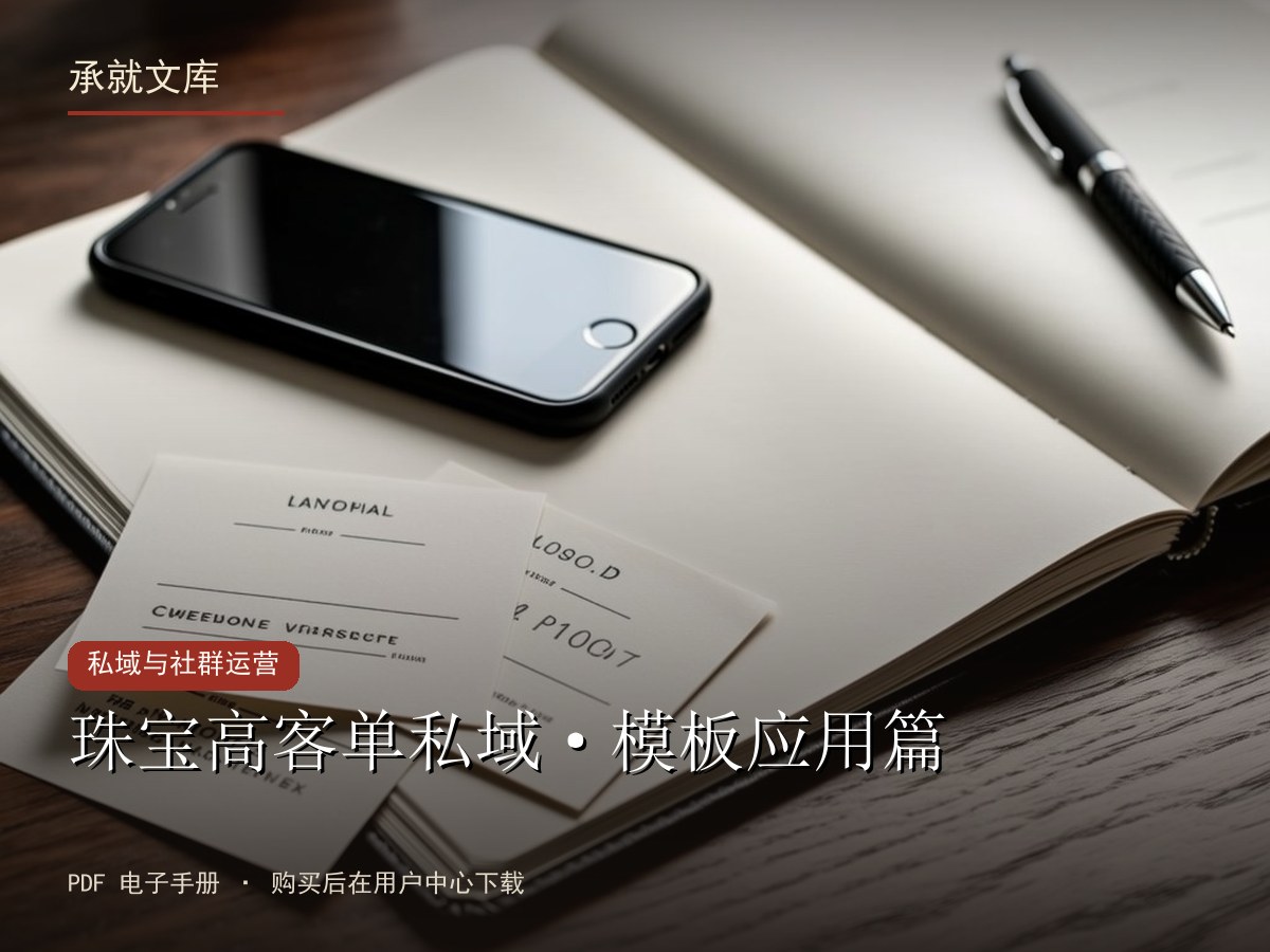 珠宝高客单私域·模板应用篇