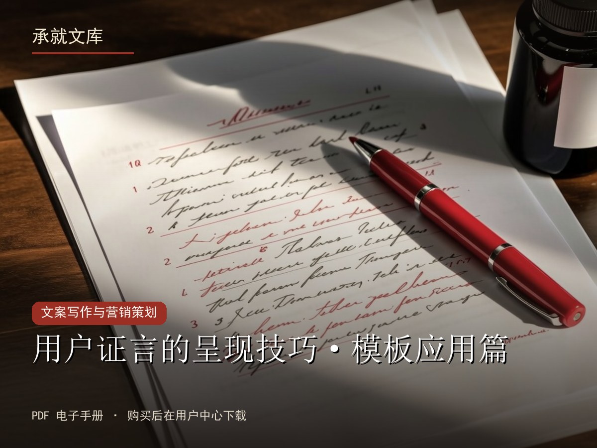用户证言的呈现技巧·模板应用篇