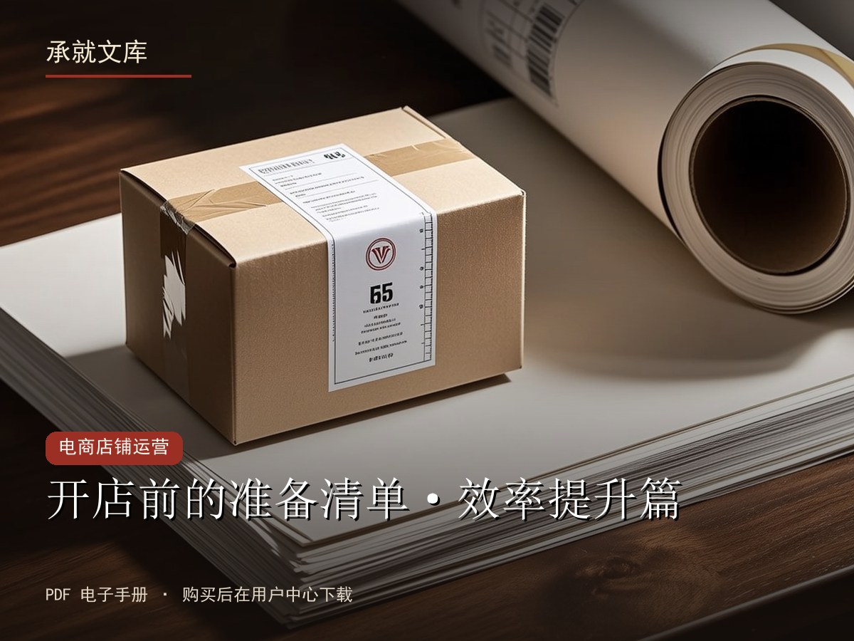 开店前的准备清单·效率提升篇