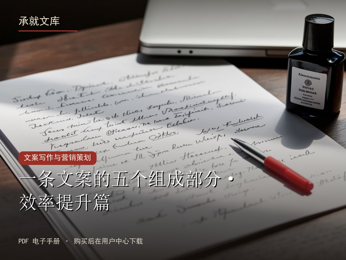 一条文案的五个组成部分·效率提升篇