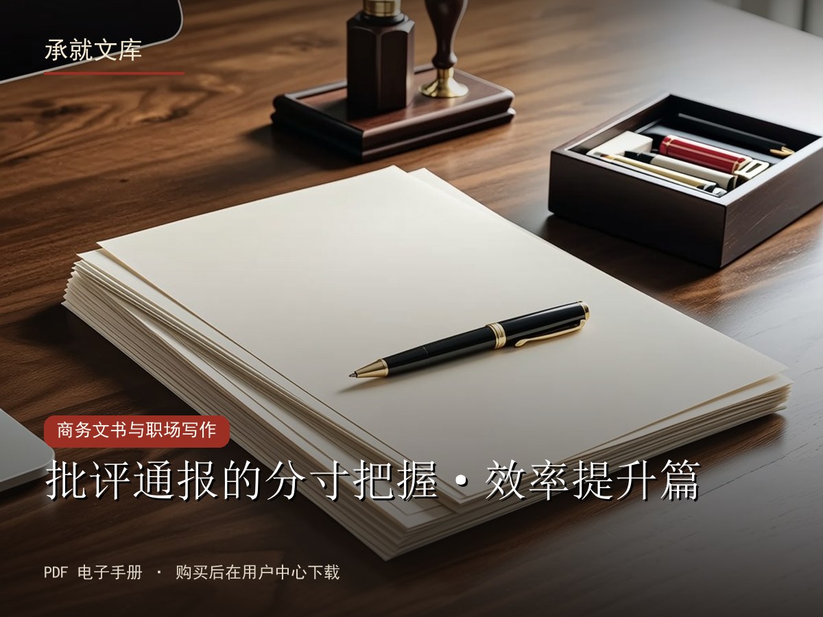 批评通报的分寸把握·效率提升篇