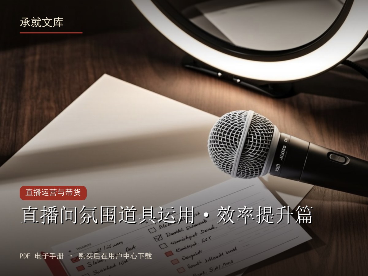 直播间氛围道具运用·效率提升篇