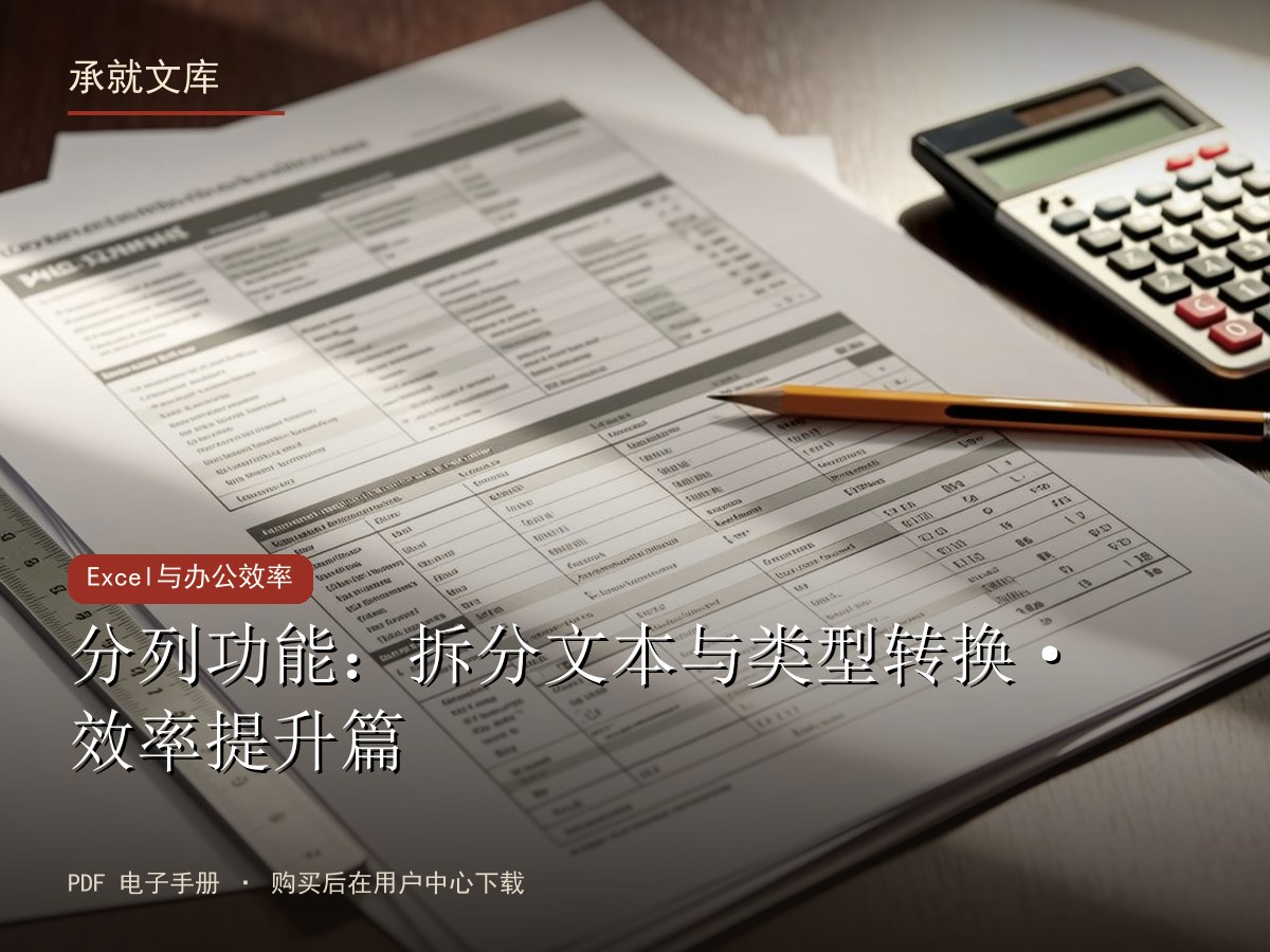 分列功能：拆分文本与类型转换·效率提升篇