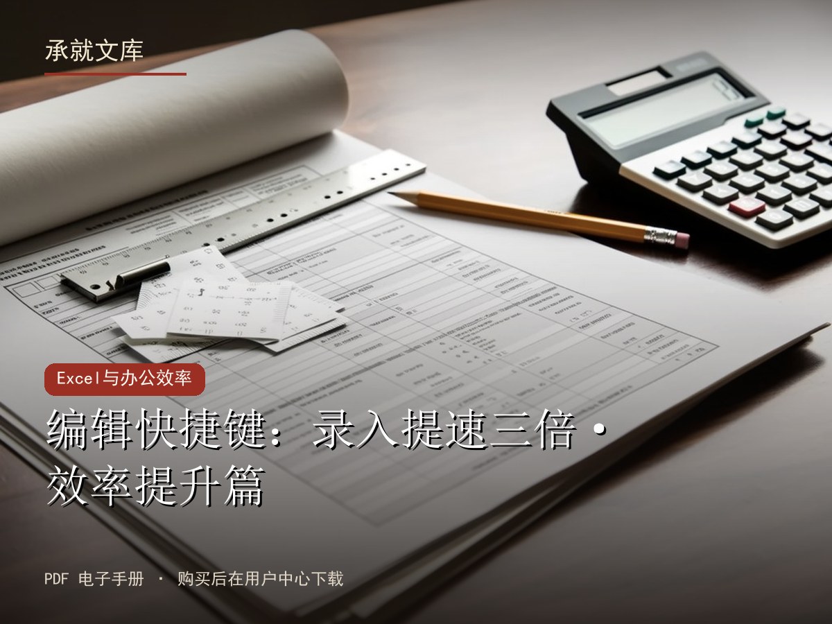 编辑快捷键：录入提速三倍·效率提升篇