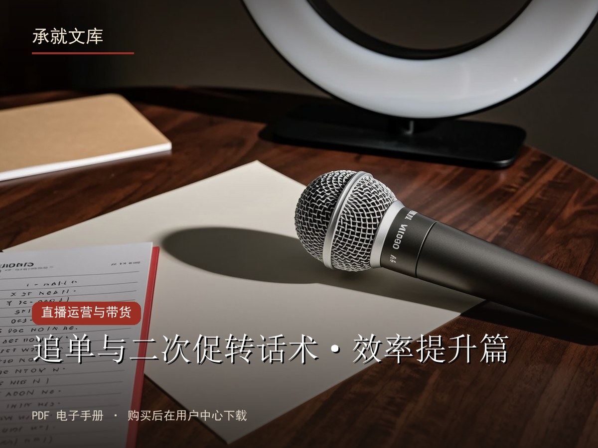 追单与二次促转话术·效率提升篇