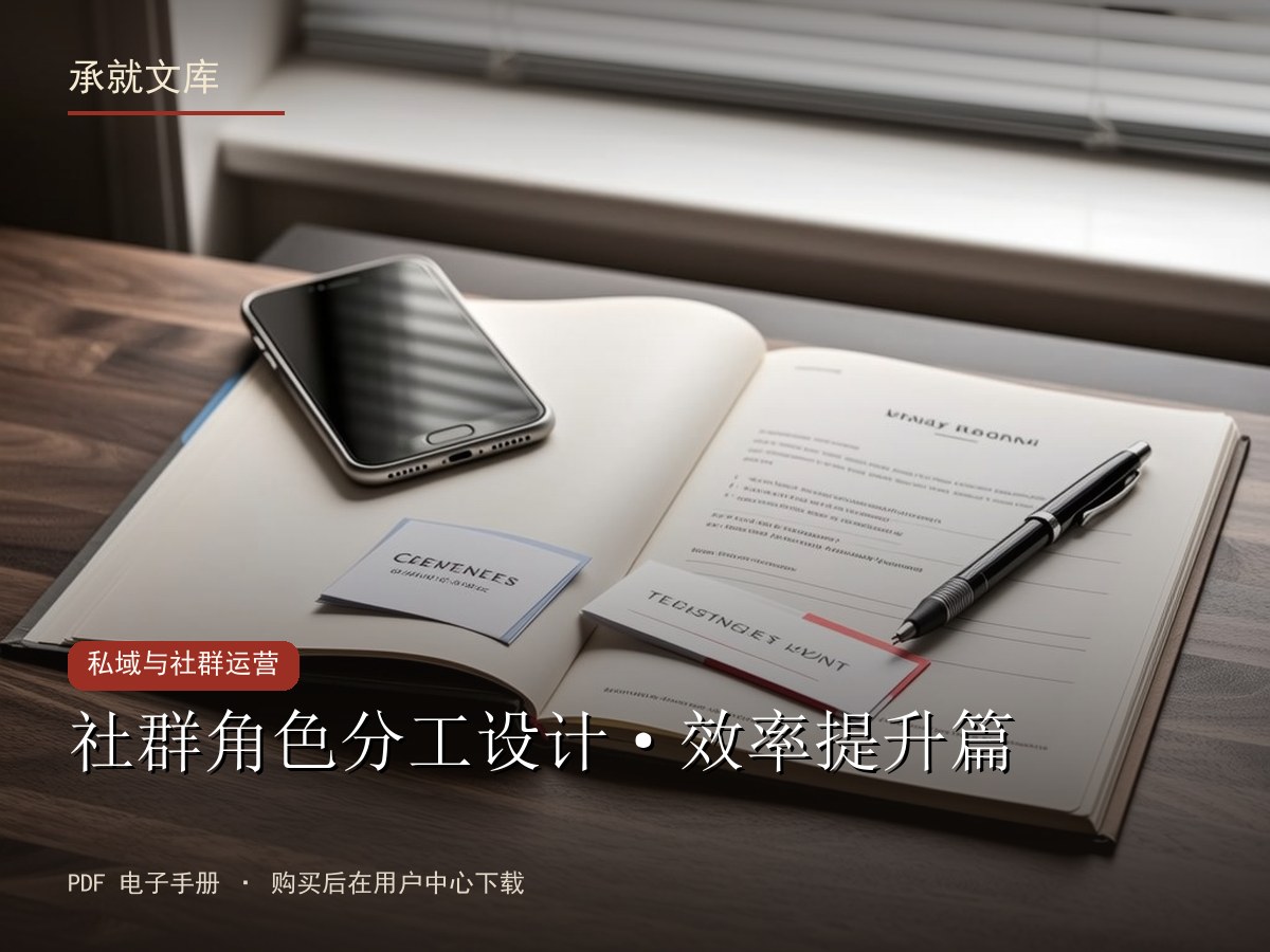 社群角色分工设计·效率提升篇