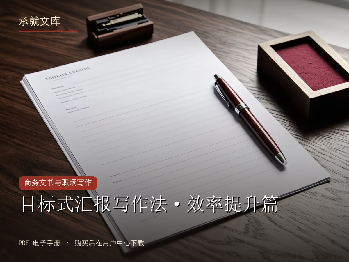 目标式汇报写作法·效率提升篇