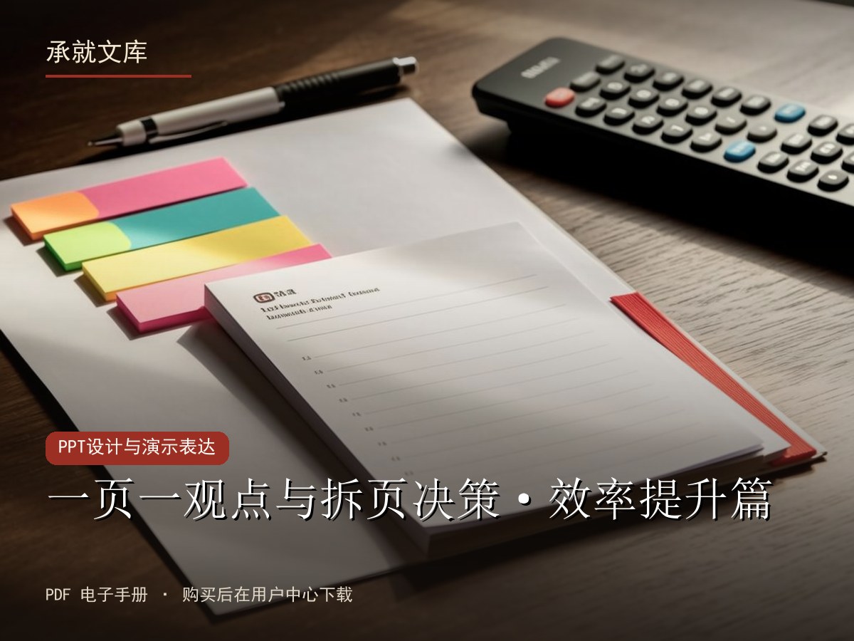 一页一观点与拆页决策·效率提升篇