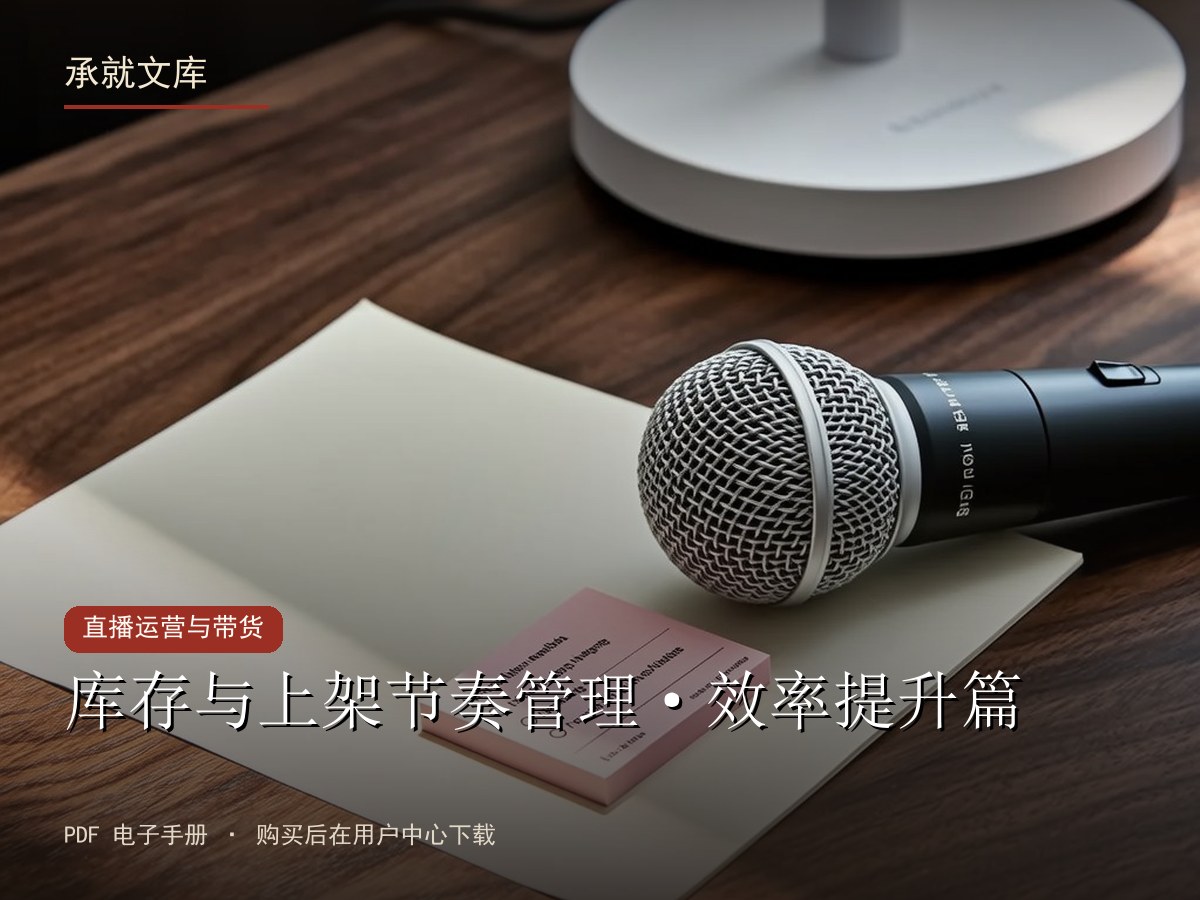 库存与上架节奏管理·效率提升篇
