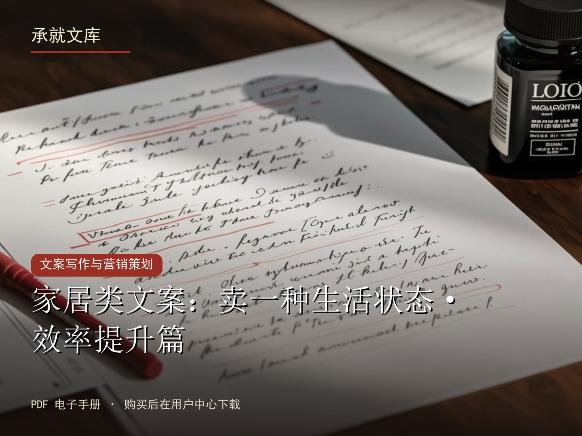 家居类文案：卖一种生活状态·效率提升篇