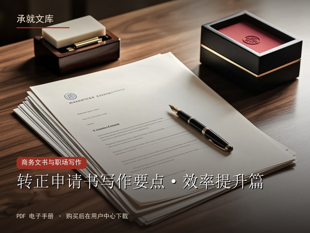 转正申请书写作要点·效率提升篇