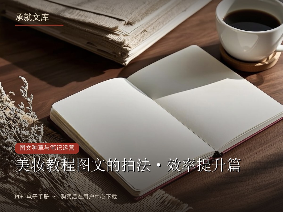 美妆教程图文的拍法·效率提升篇
