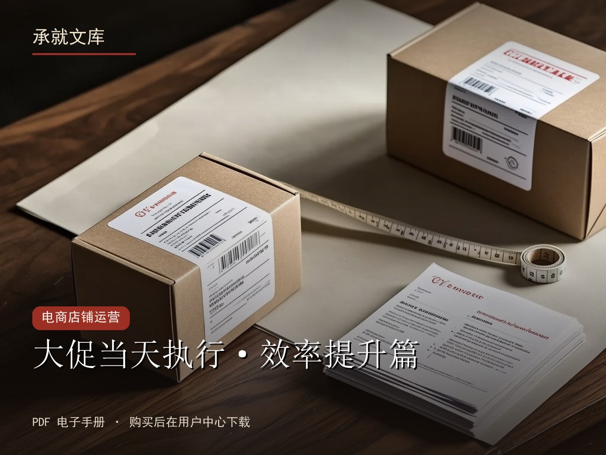 大促当天执行·效率提升篇