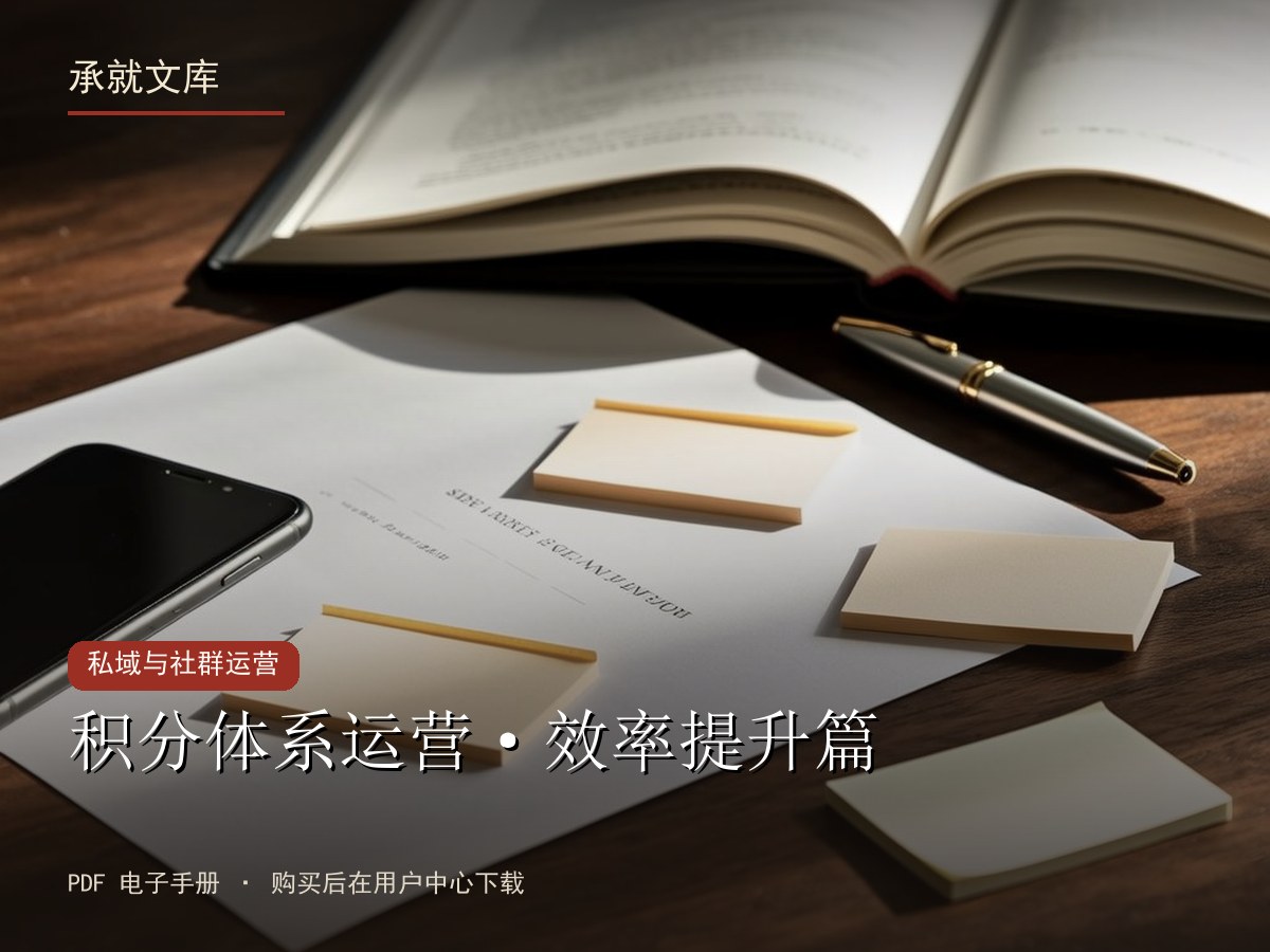 积分体系运营·效率提升篇